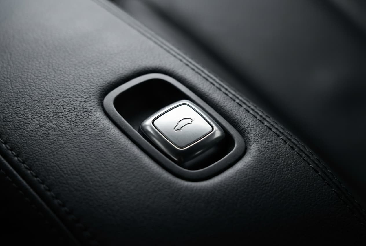 Comment réinitialiser le toit ouvrant d'une 308 CC ? Gros plan sur le bouton de commande du toit escamotable d'une 308 CC
