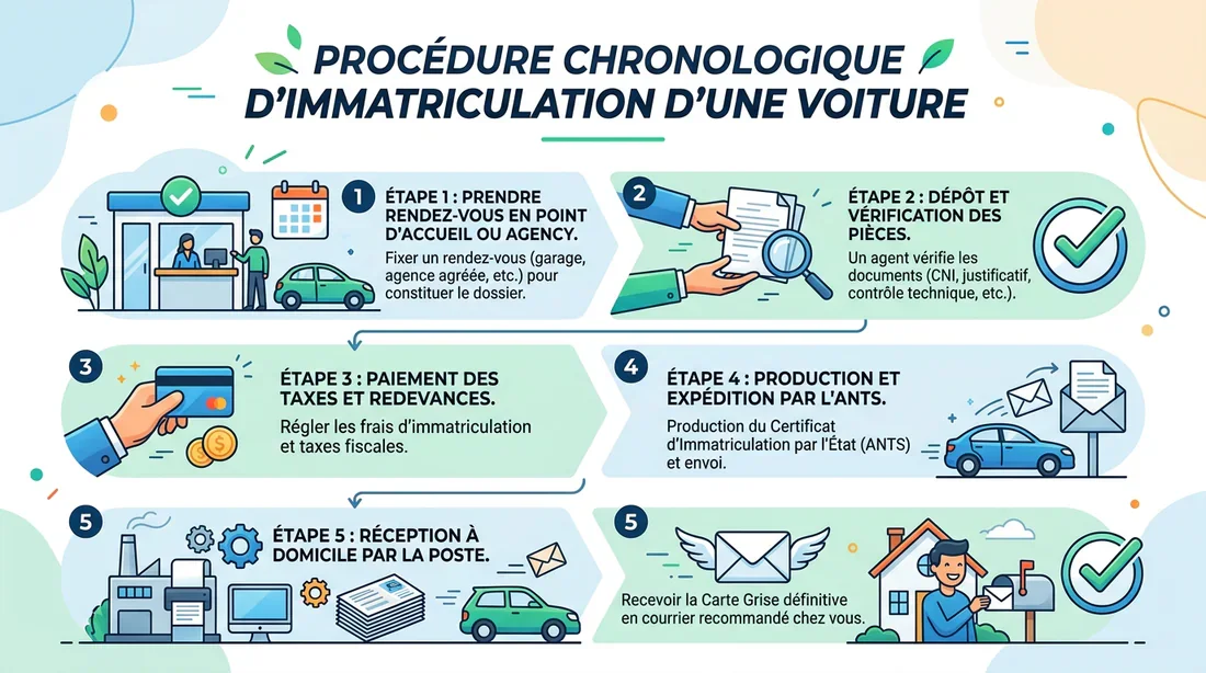 Validation du dossier en magasin Traitement du dossier d'immatriculation par un conseiller expert.