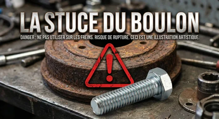 Comment démonter un tambour de frein grippé : 5 astuces - Tambour de frein bloqué : 5 méthodes sans rien casser - Tambour de frein grippé ? Le guide pour le débloquer Miniature astuce du boulon M8 pour tambour de frein