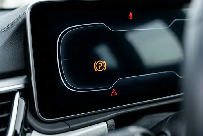 Icône de service et alerte frein de parking sur C4.