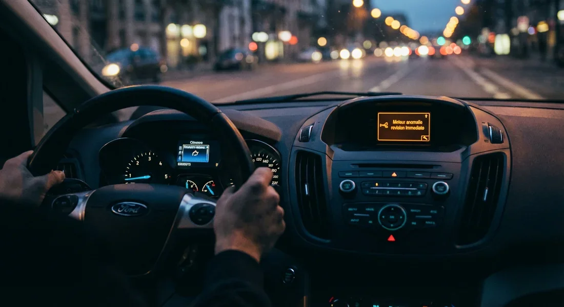 Alerte moteur Ford C-Max révision immédiate Message d'erreur Moteur anomalie révision immédiate sur le tableau de bord d'un Ford C-Max