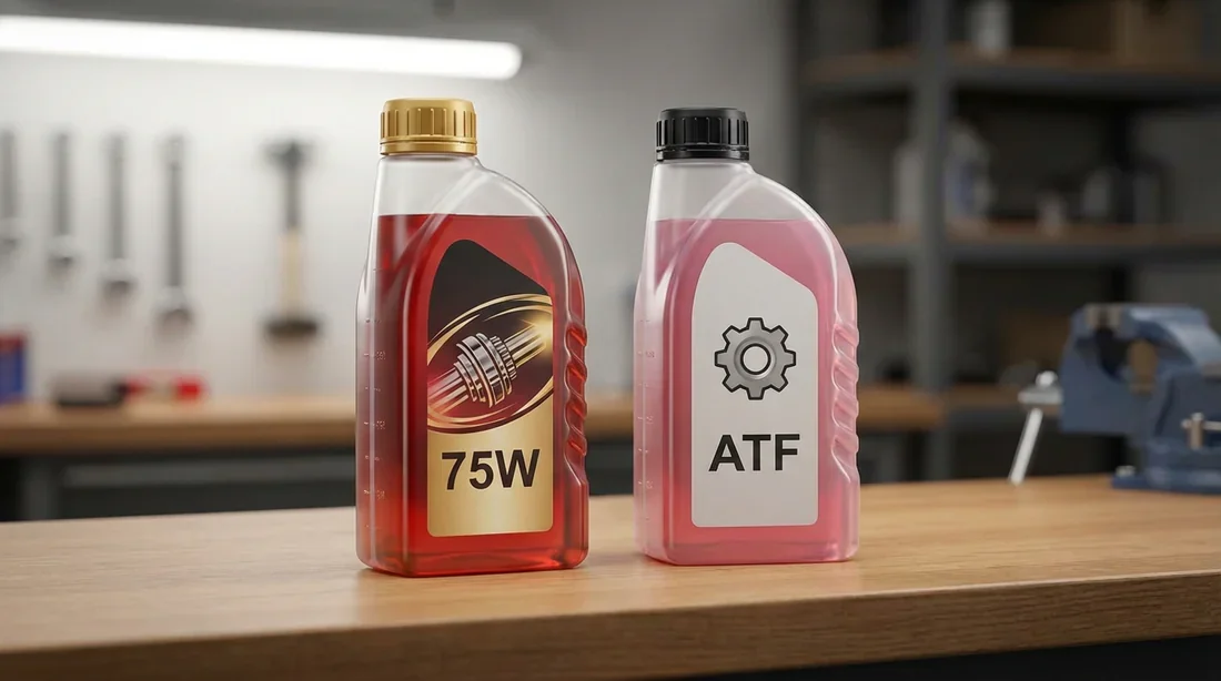 Photo comparative de bidons d'huile Tutela CS Speed et huile de transmission standard.